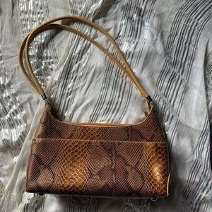 faux snake skin pattern purse